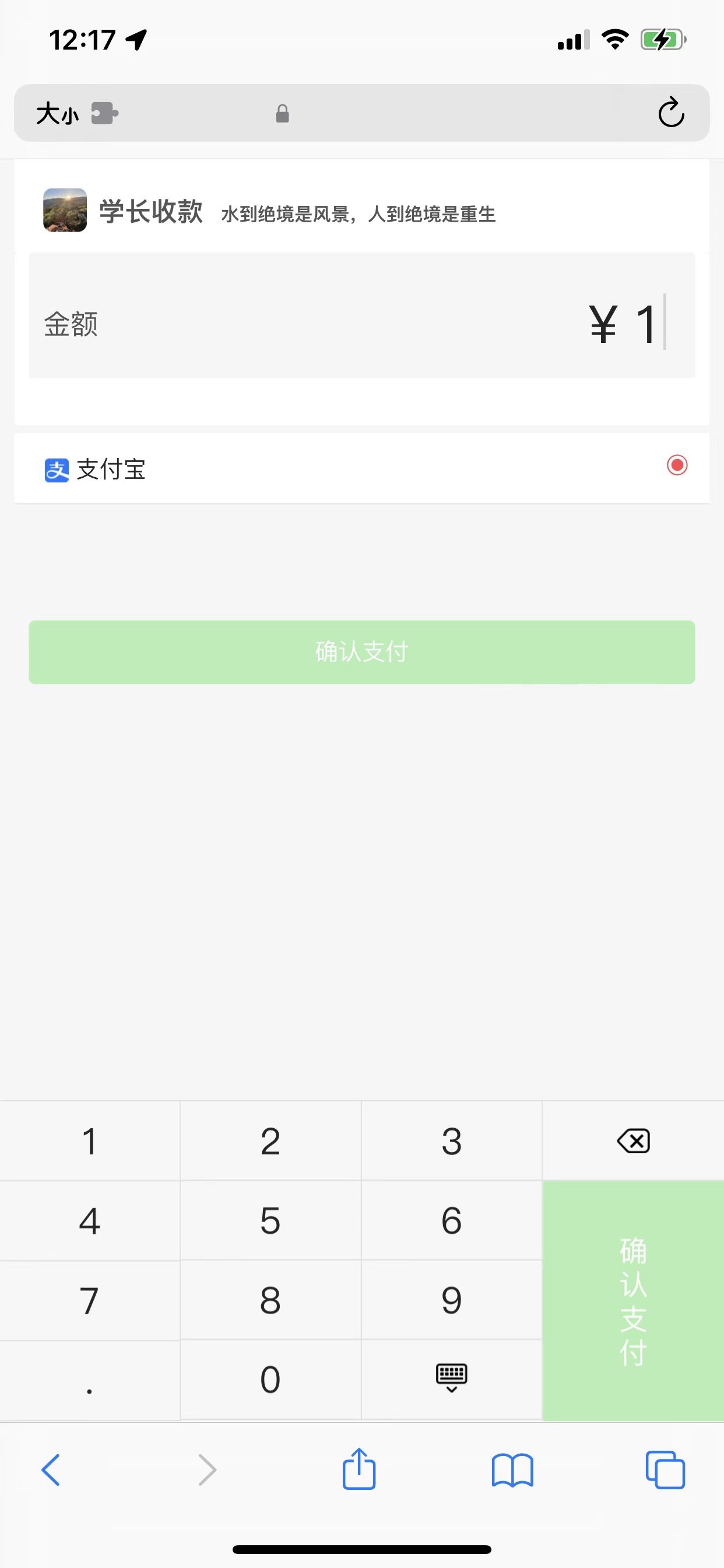 个人支付宝收款页面，对接当面付接口